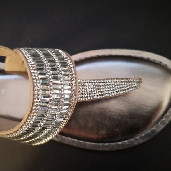 Kelly & Katie Ladies Silvya Flat Thong  Size 8.5 Bling Sandals - Picture 5 of 10
